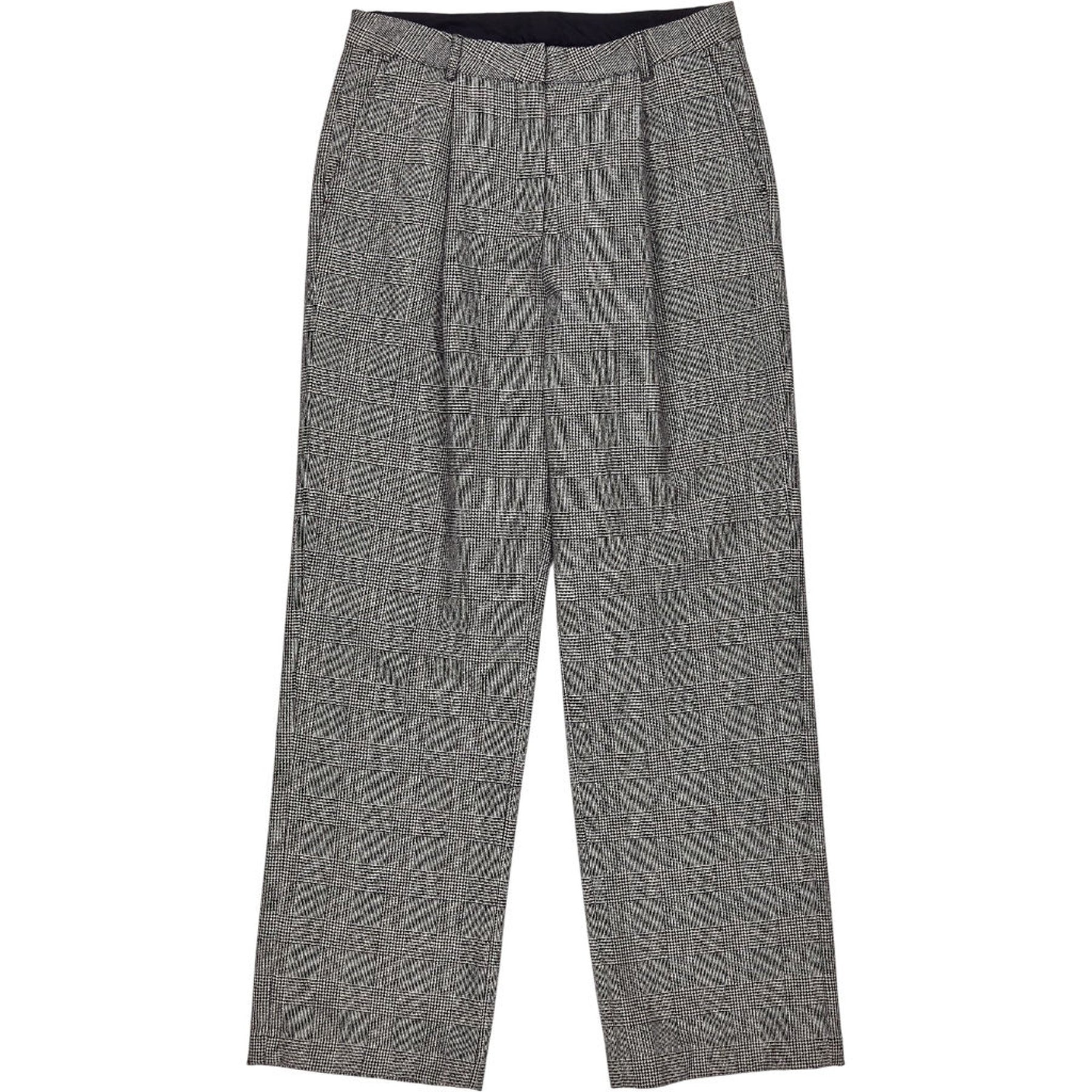 Baukjen Black & White Check Wool Trousers