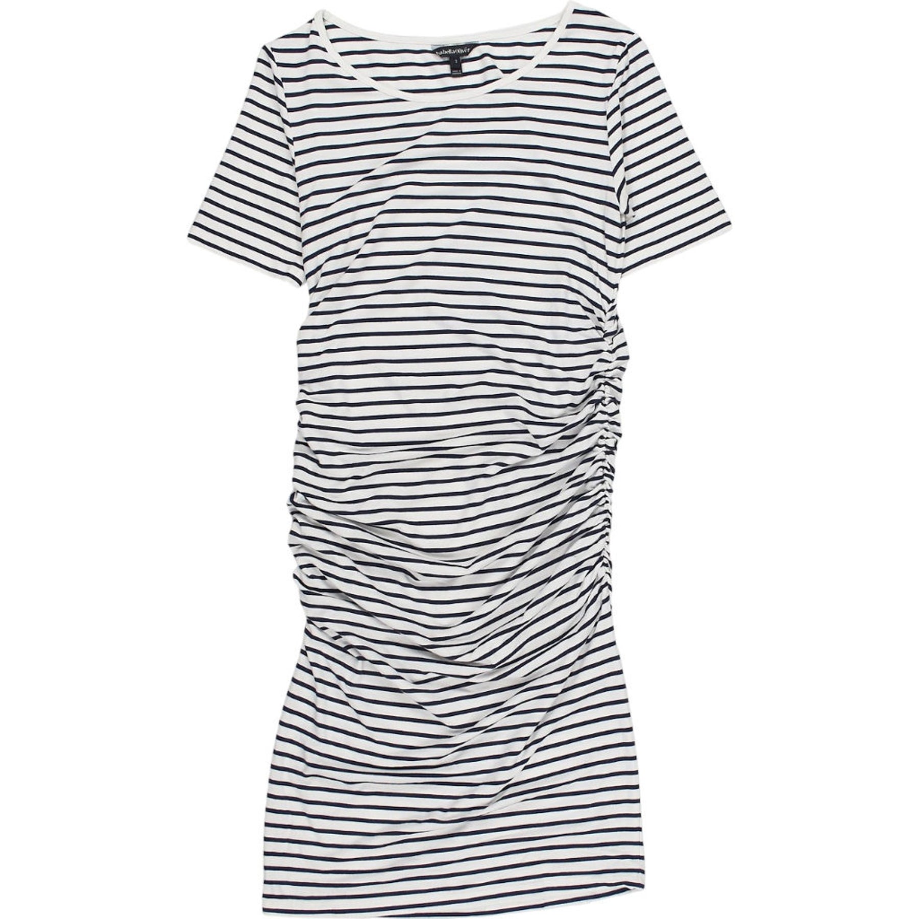 Isabella Oliver Stripe Ruched Midi Dress
