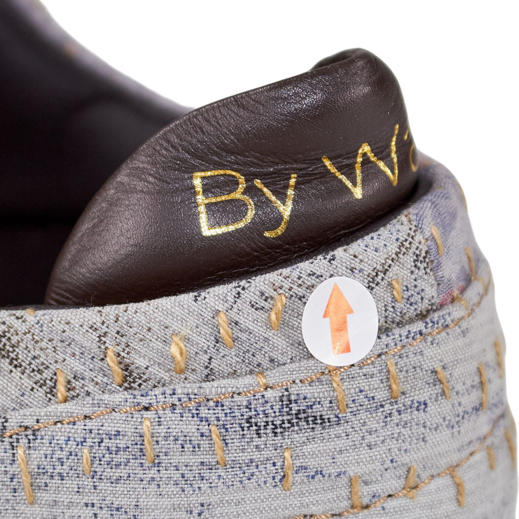 By Walid Multicoloured Silk Patch Trainers