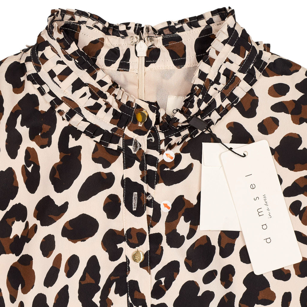 Damsel Leopard Print Frill Dress