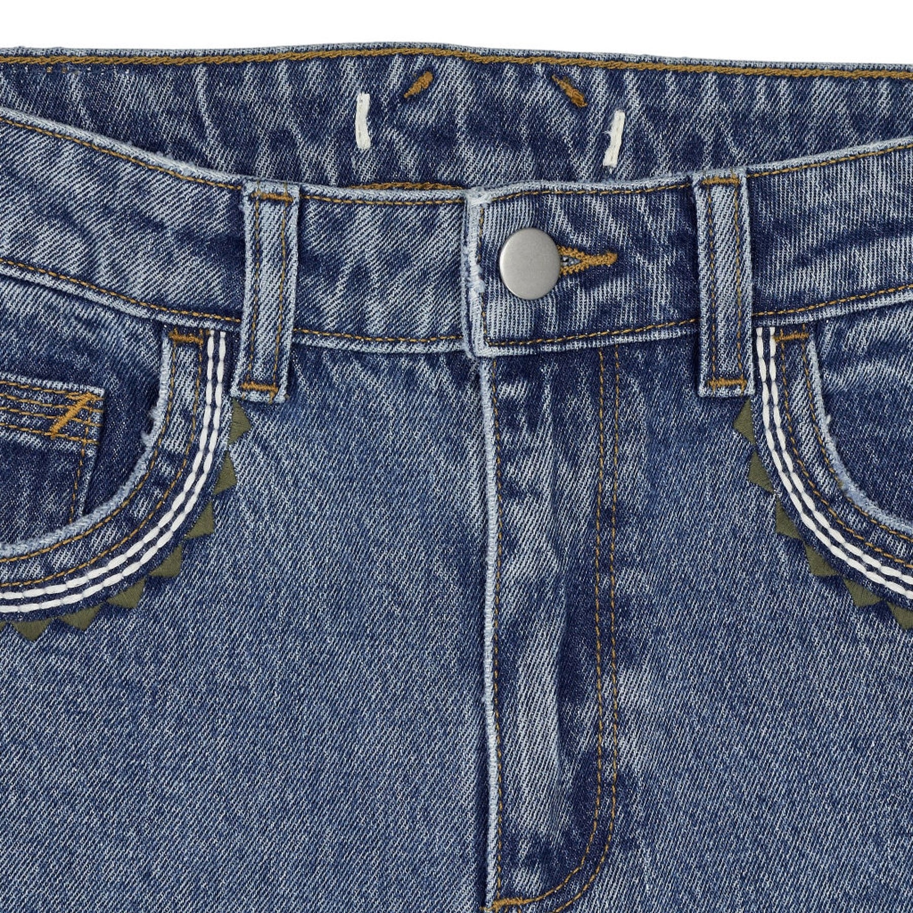 seventy + mochi Embroidered Blue Jeans