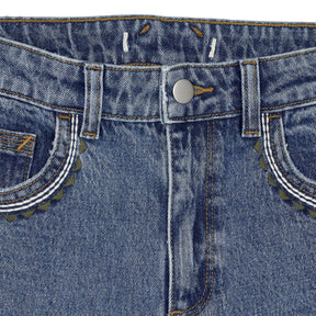 seventy + mochi Embroidered Blue Jeans