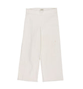 Avenue Montaigne White Cotton Cropped Trousers