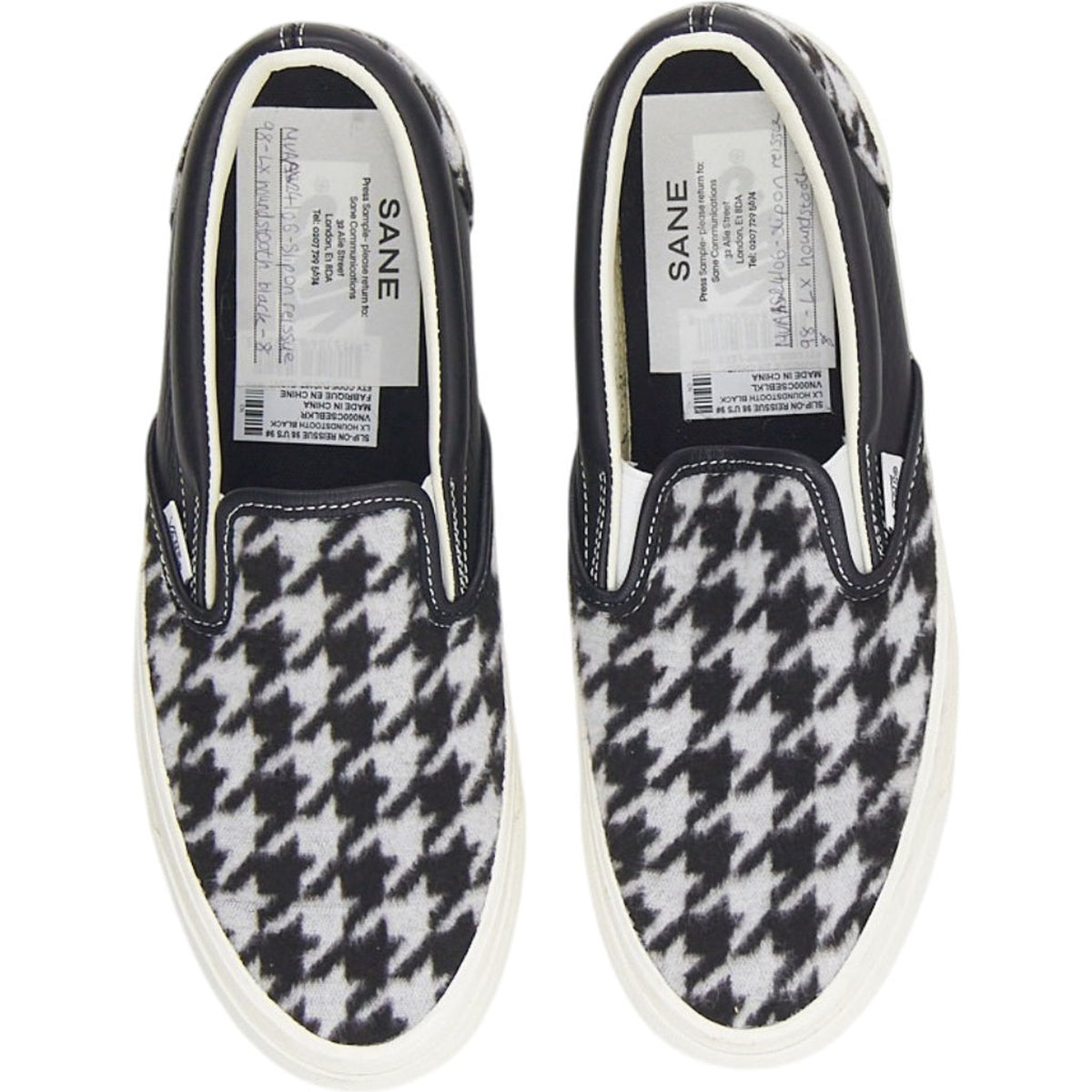 Vans Black Houndstooth Slip-On Trainers