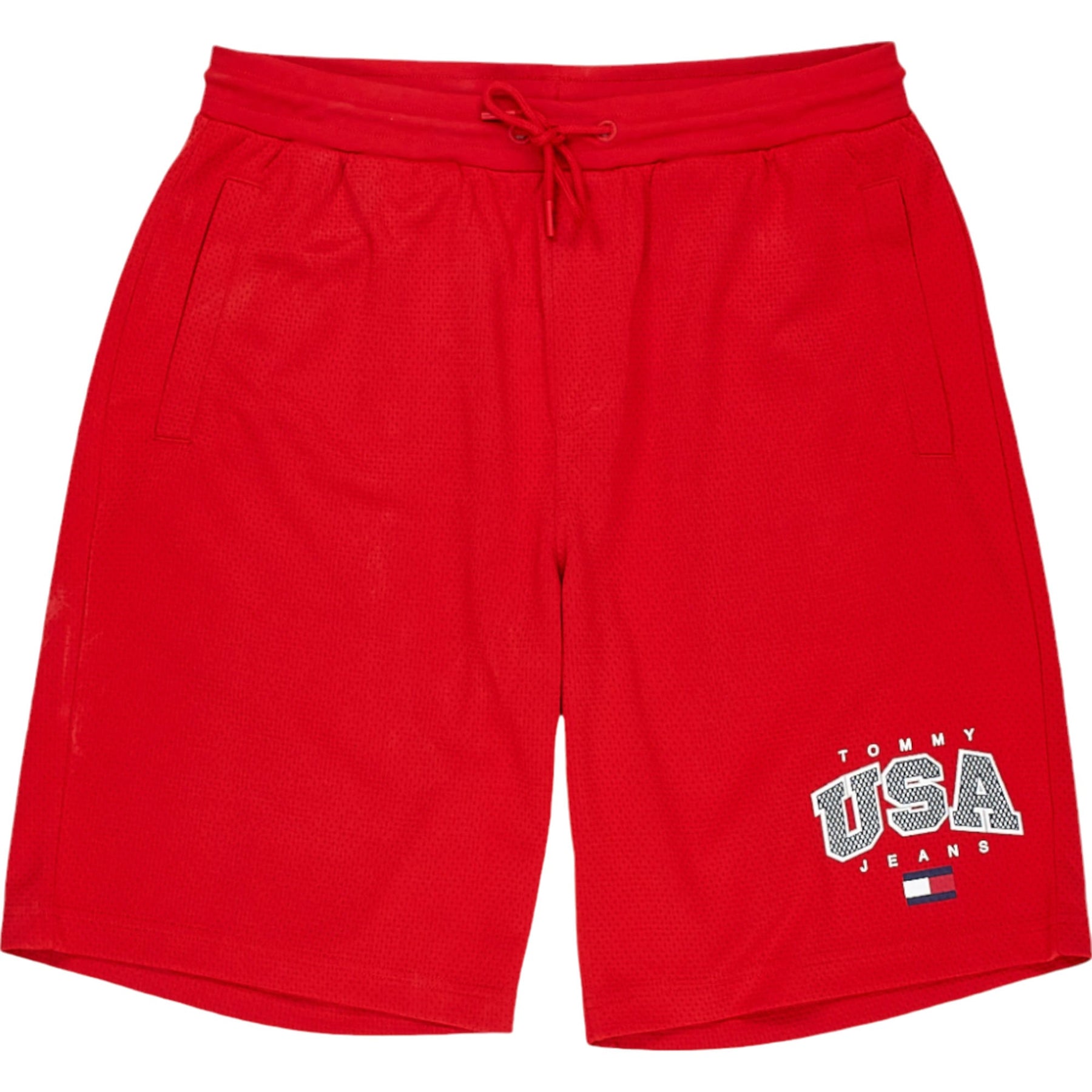 Tommy Jeans Red USA Logo Shorts