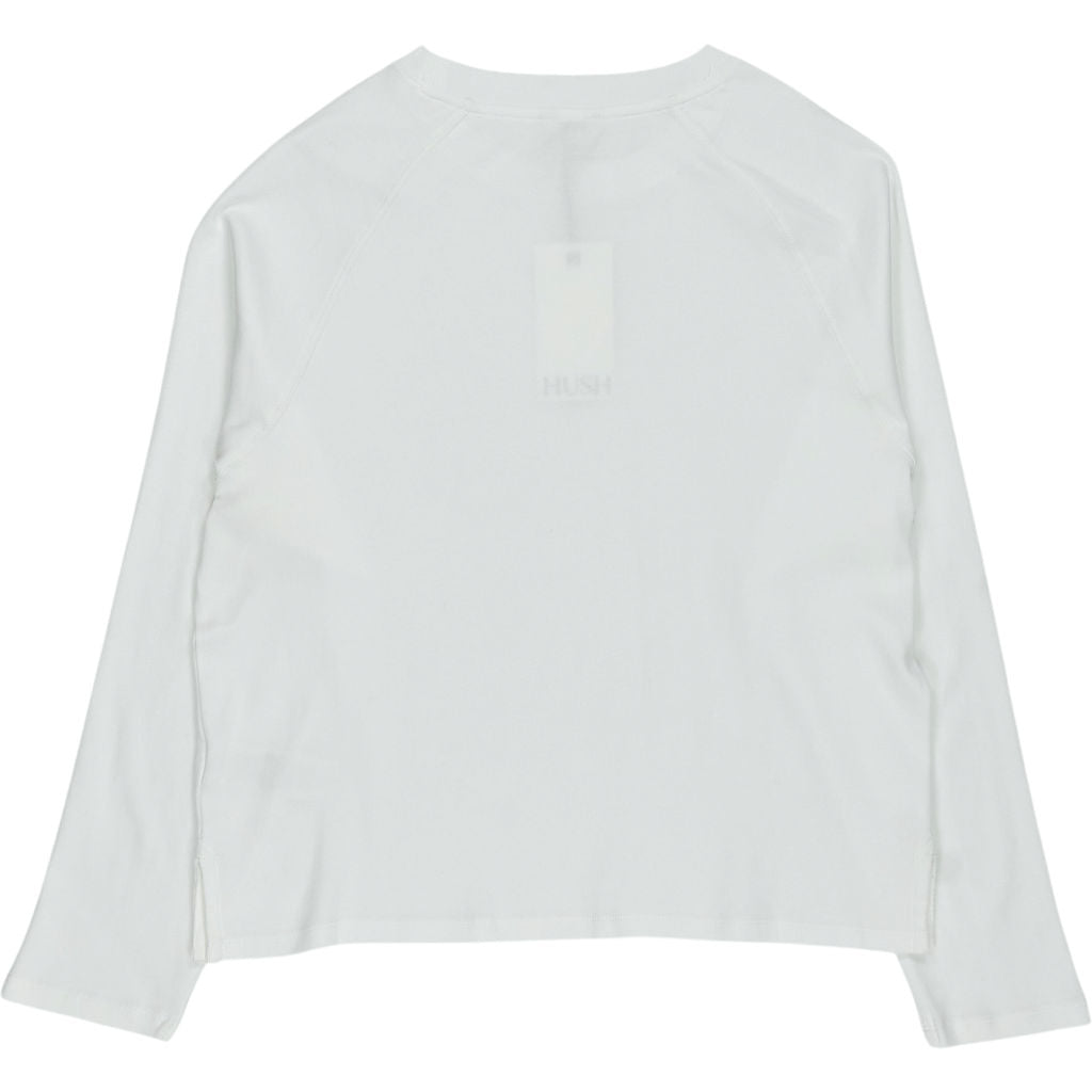 Hush White Cotton Raglan Top