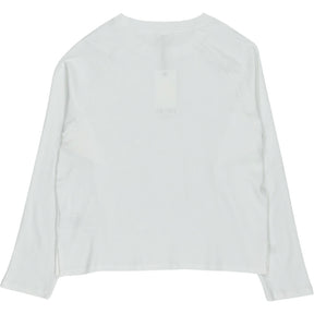 Hush White Cotton Raglan Top