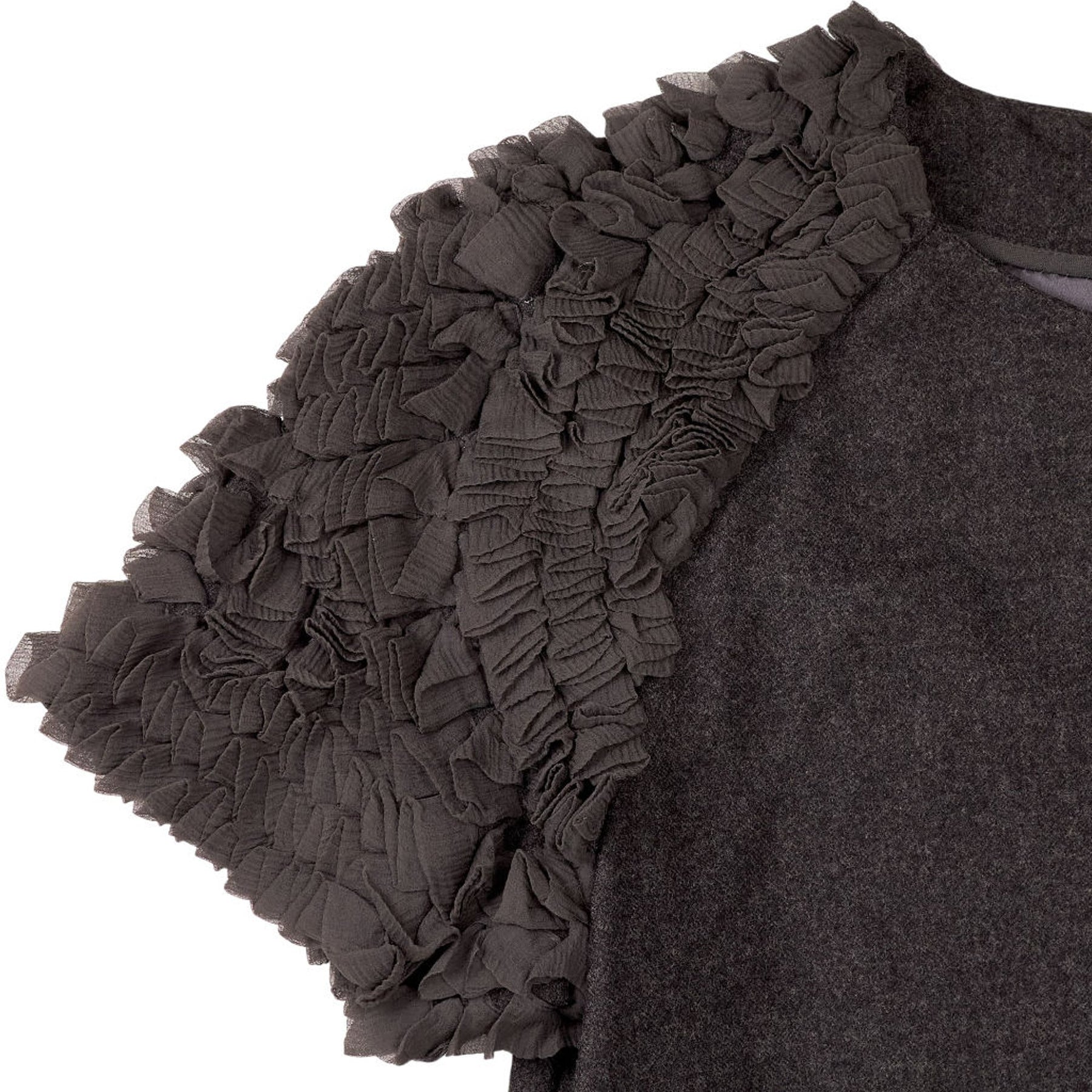 Bamford Grey Textured Sleeve Dress