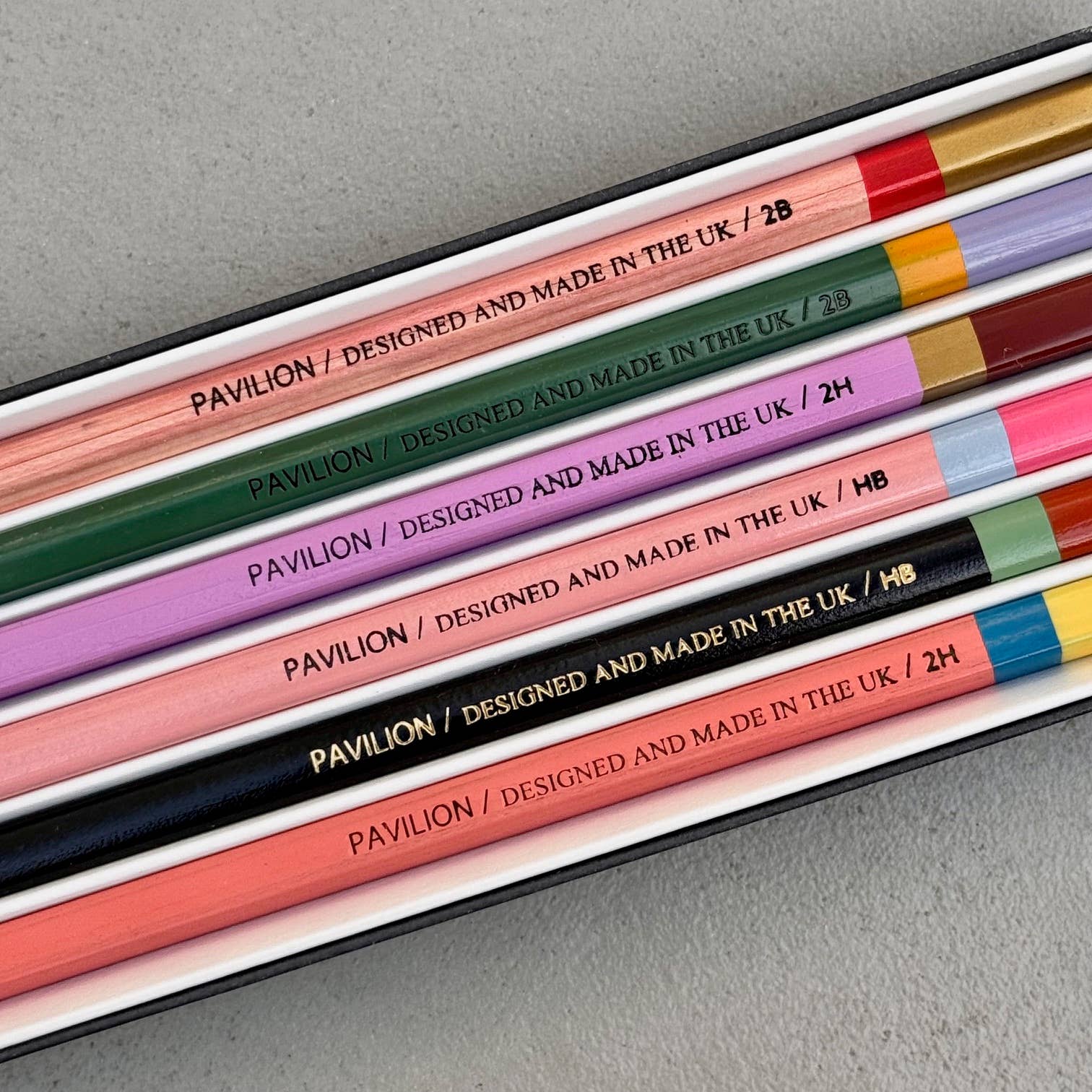 Pavilion Abstract Collage- Assemblage - Luxury 6 Piece Pencil Gift Set