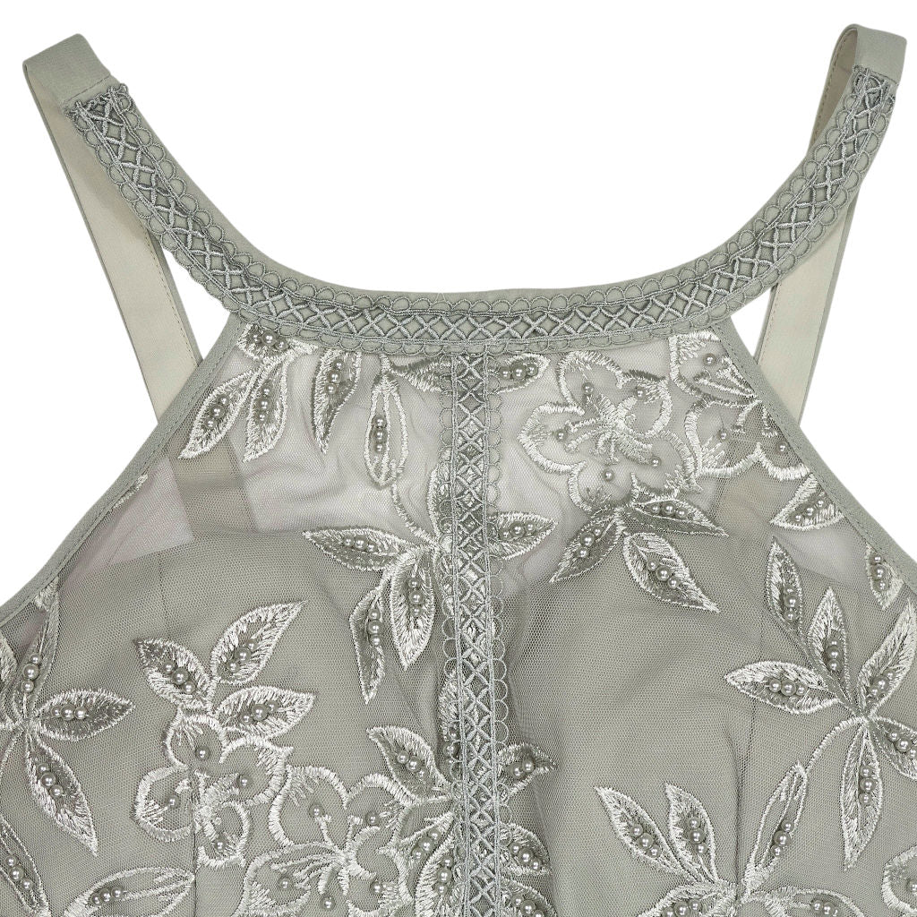 Little Mistress Grey Embellished Dress