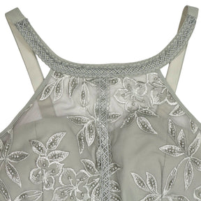 Little Mistress Grey Embellished Dress