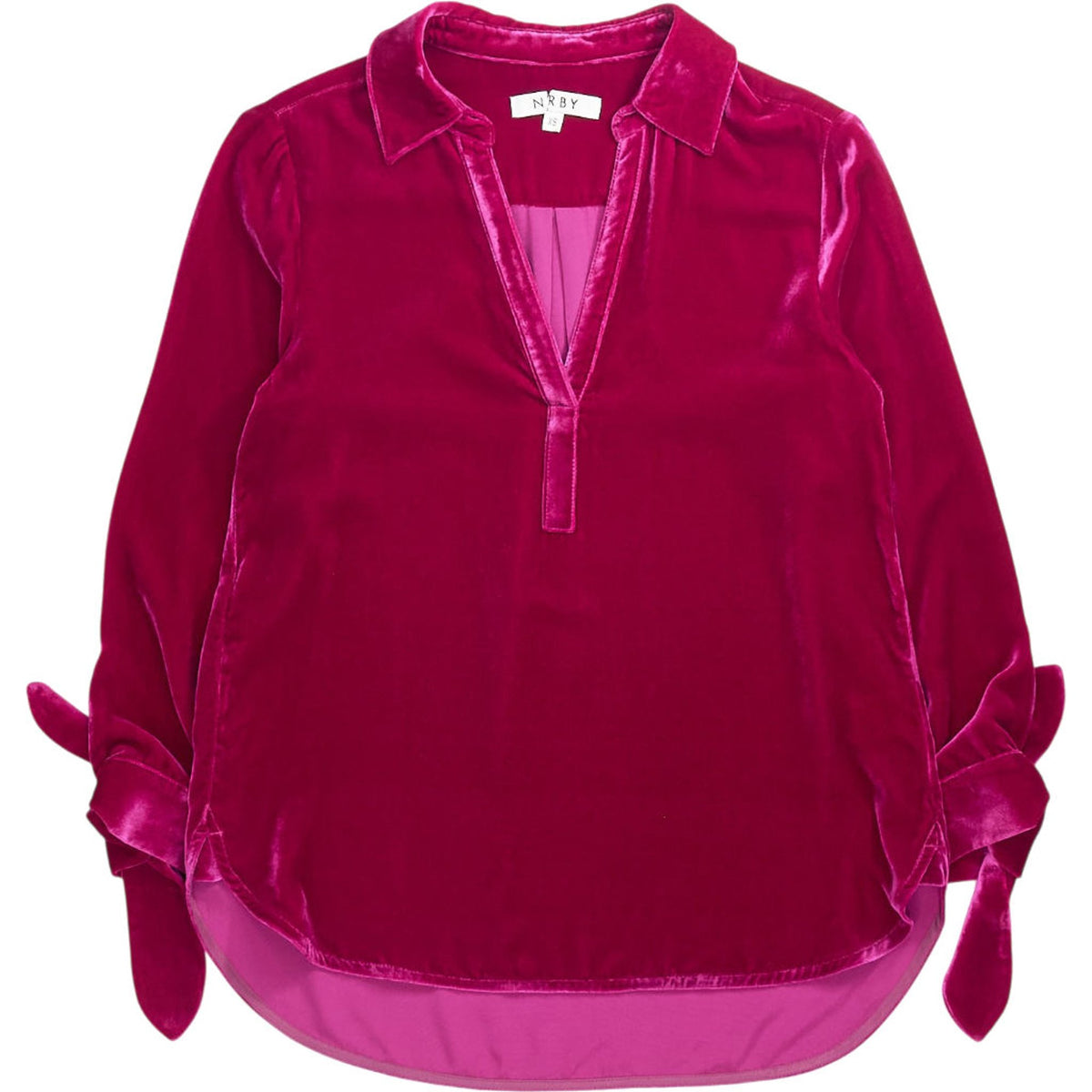 NRBY Pink Velvet Blouse