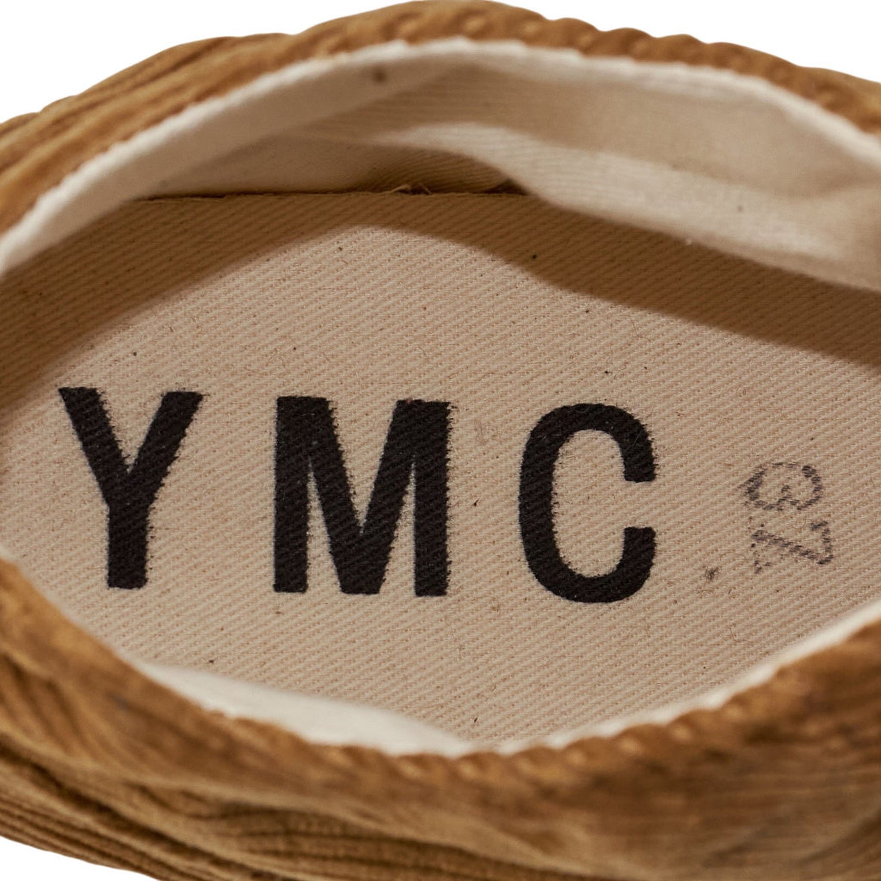 YMC Tan Corduroy High-Top Trainers