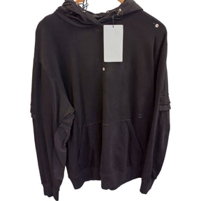 Matthew M Williams ALYX Black Hoodie with Cowl Neck Detail