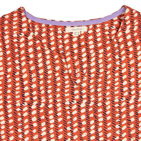 White Stuff Orange Patterned Dress