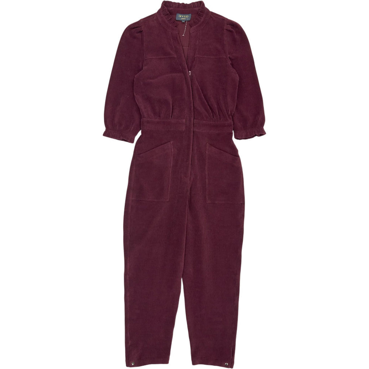 WYSE Burgundy Corduroy Jumpsuit