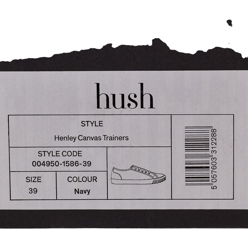 Hush Navy Henley Canvas Trainers
