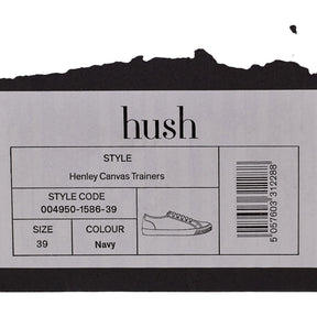 Hush Navy Henley Canvas Trainers