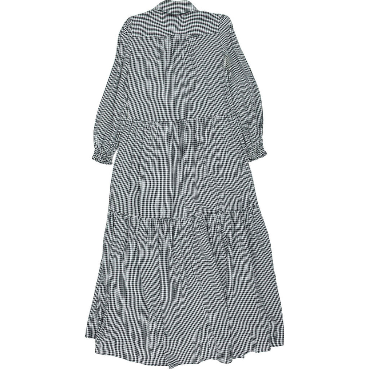 ME+EM Black Check Maxi Dress UK 8