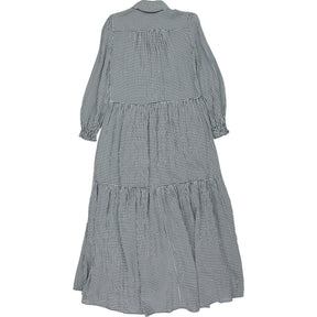 ME+EM Black Check Maxi Dress UK 8
