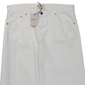 Motel White Low Rise Parallel Jeans