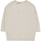 Hush Oatmeal Marl Gillian V Neck Top