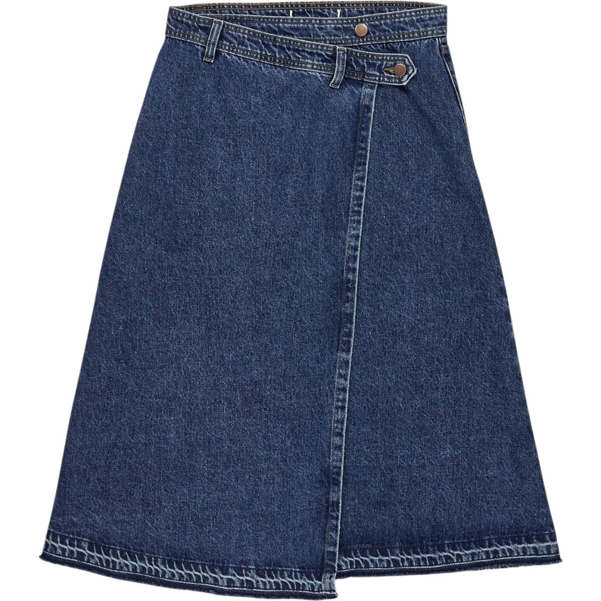 seventy + mochi Blue Denim Midi Skirt