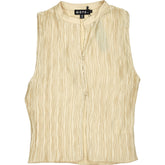 Motel Beige Crinkle Inara Sleeveless Top