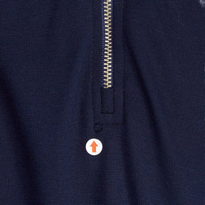 Baukjen Navy Zip Collar Midi Dress