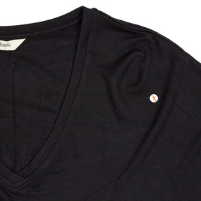 Hush Black V Neck Wide Jersey Top