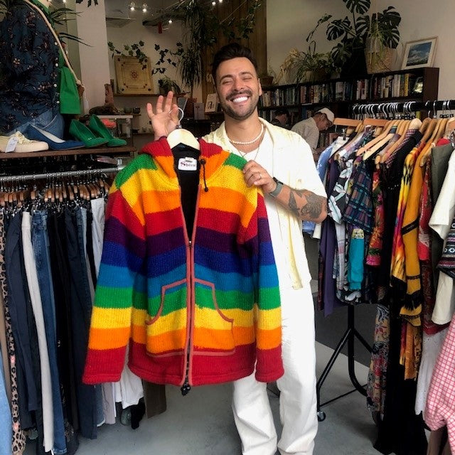 Shiva Rainbow Knitted Hoodie