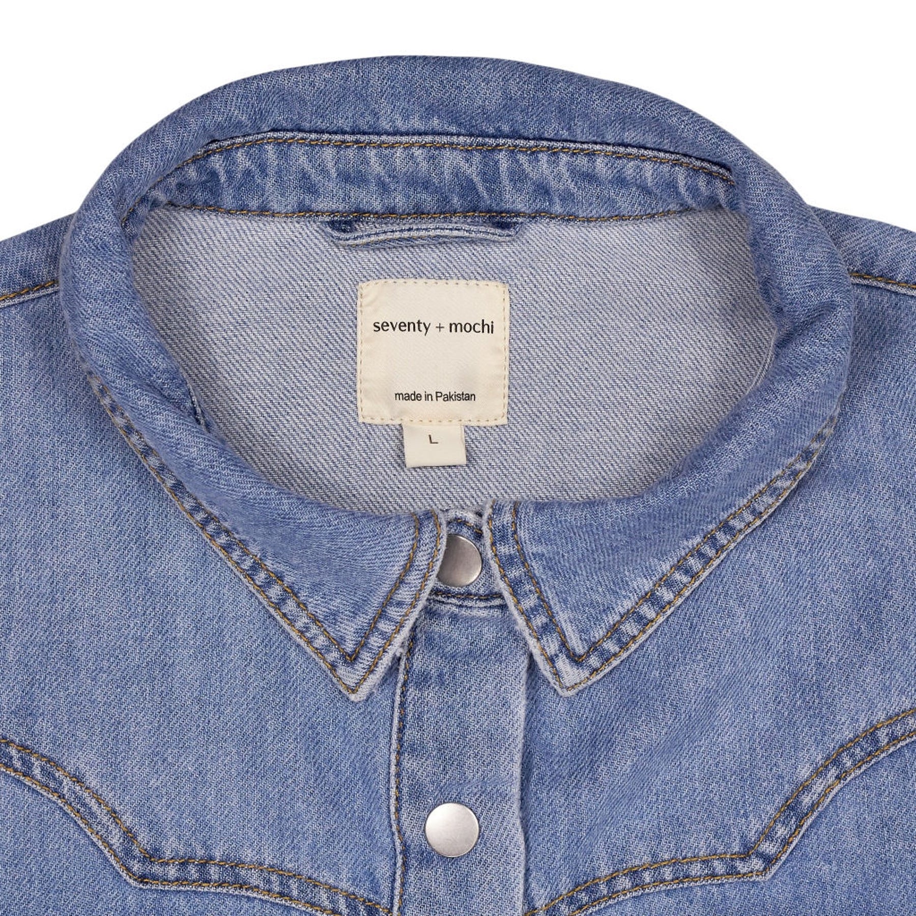 seventy + mochi Blue Denim Shirt