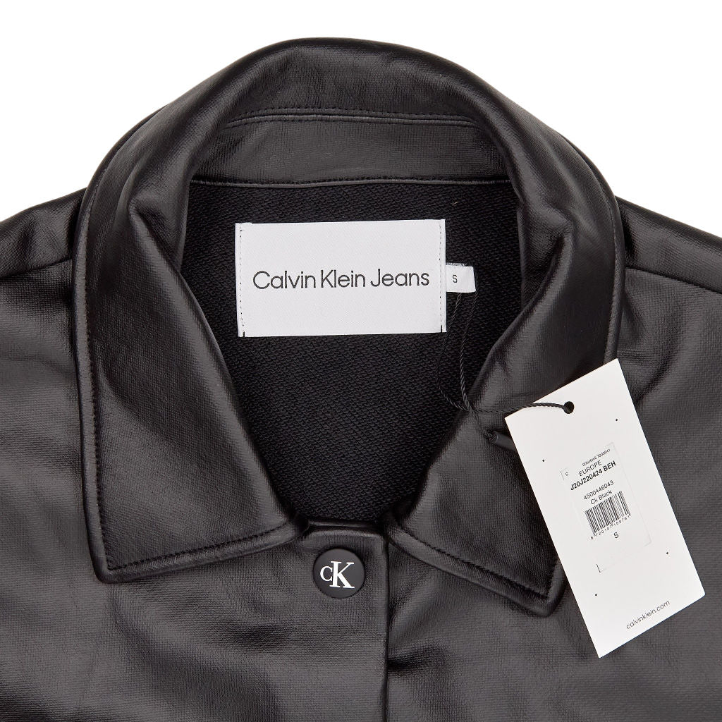 Calvin Klein Jeans Black Faux Leather Jacket