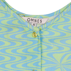 OMNES Green Patterned Mini Dress