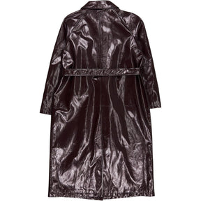 Topshop Burgundy Belted Trench Coat