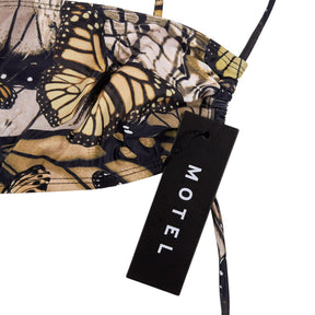Motel Gold Reema Bikini Top Abstract Butterfly