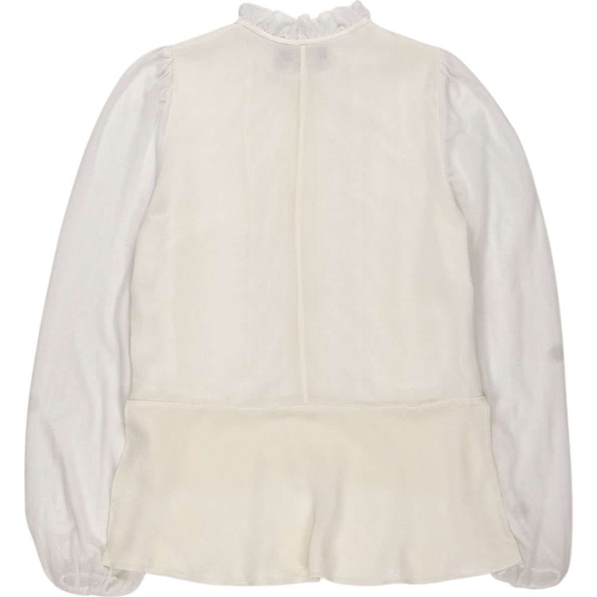 ME+EM Cream Ruffle Blouse