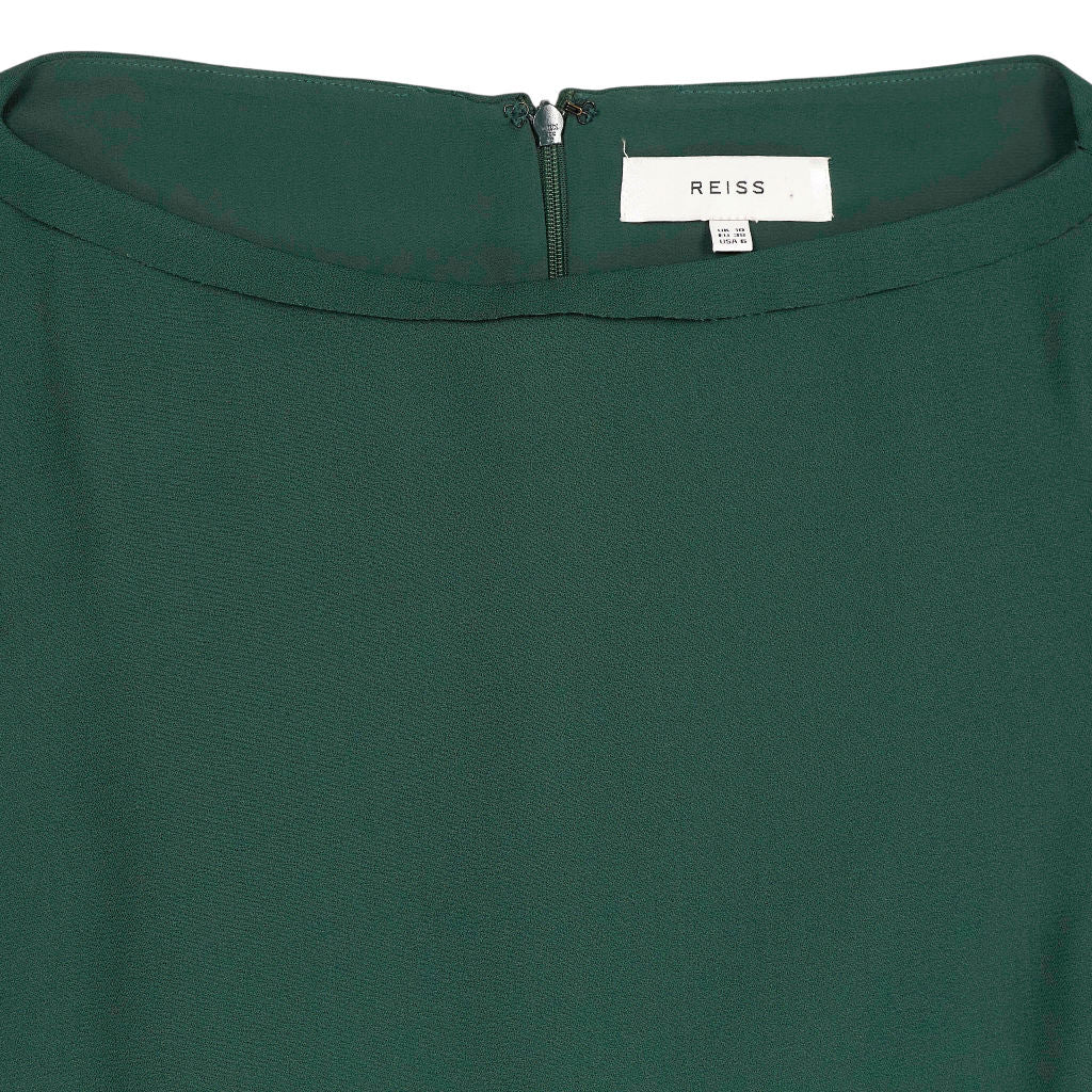 Reiss Green Simone Long Sleeve Dress