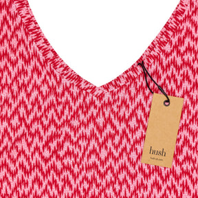 Hush Pink Red Zig Zag Sally Vest