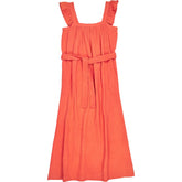 NRBY Orange Sleeveless Midi Dress