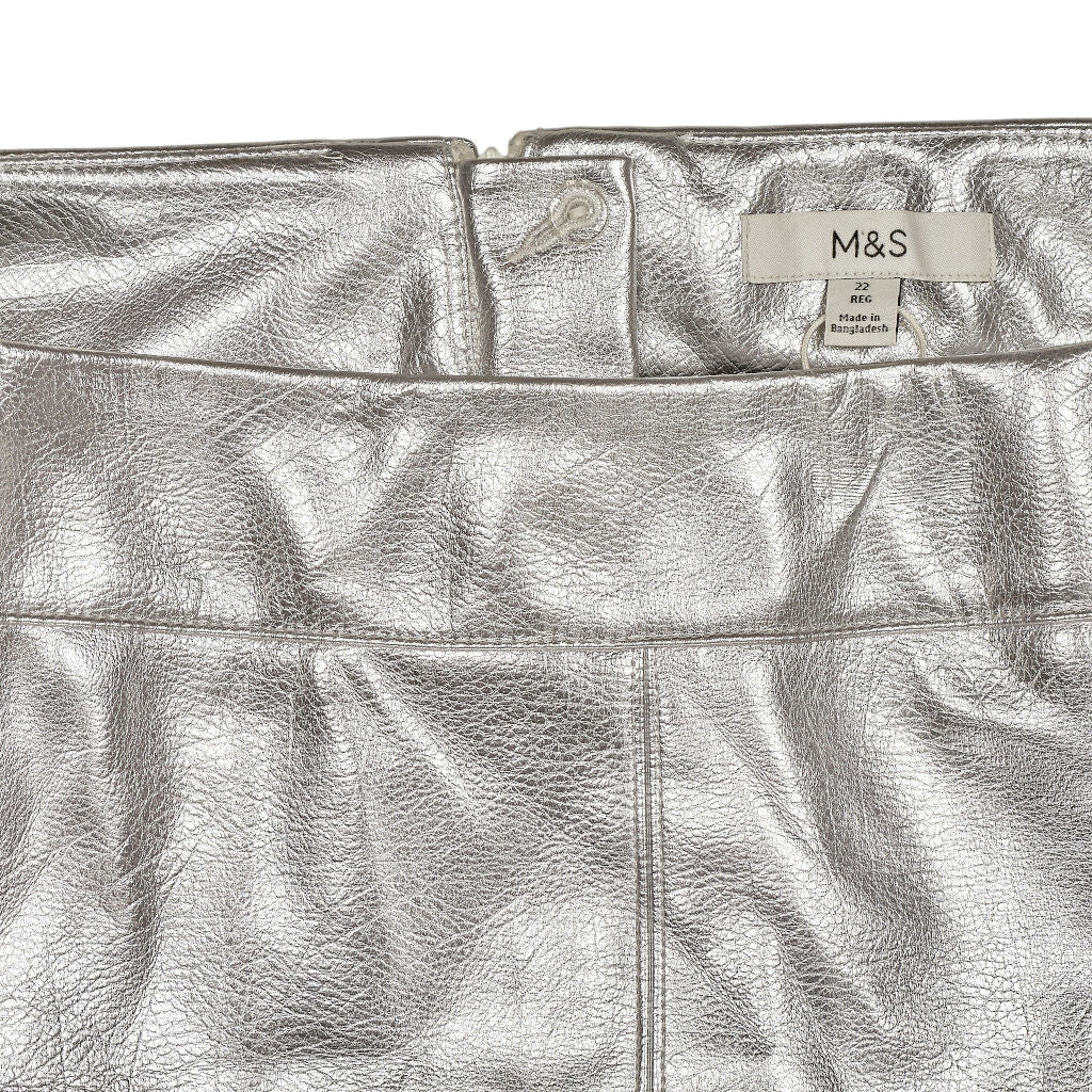 M&S Silver Metallic Skirt