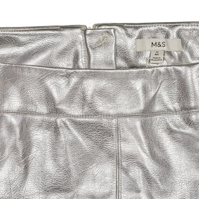 M&S Silver Metallic Skirt