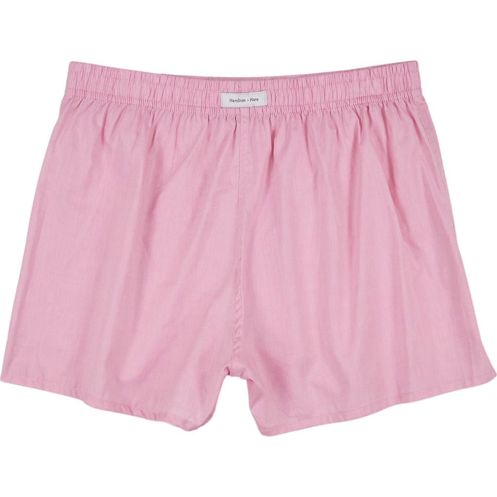 Hamilton + Hare Pink Cotton Boxers (Single Pack)