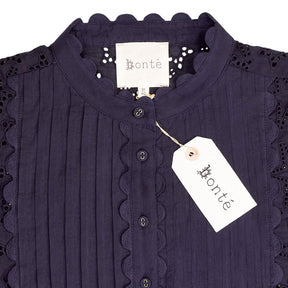 Bonté Midnight Navy Broderie Star Genette Shirt