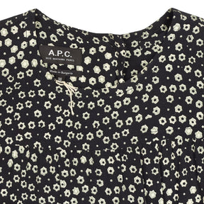 A.P.C. Black Floral Midi Dress