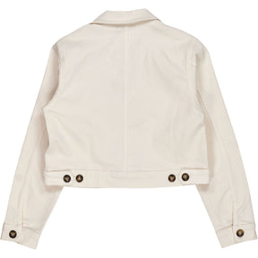 Baukjen Soft White Kristi Cropped Denim Jacket