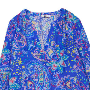 NRBY Blue Paisley Midi Dress