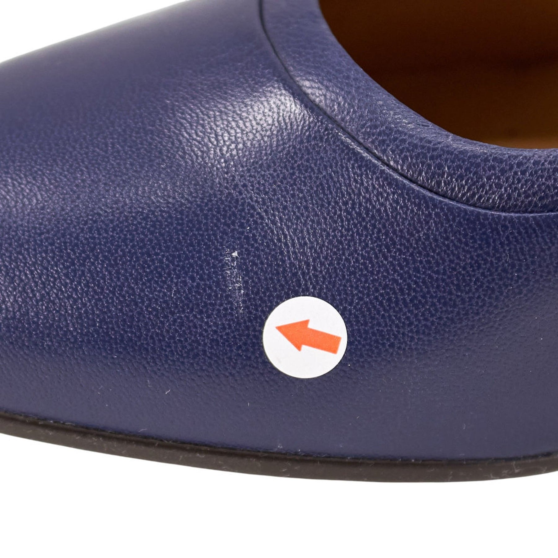 Clarks Navy Leather Un Cosmo Step Heels
