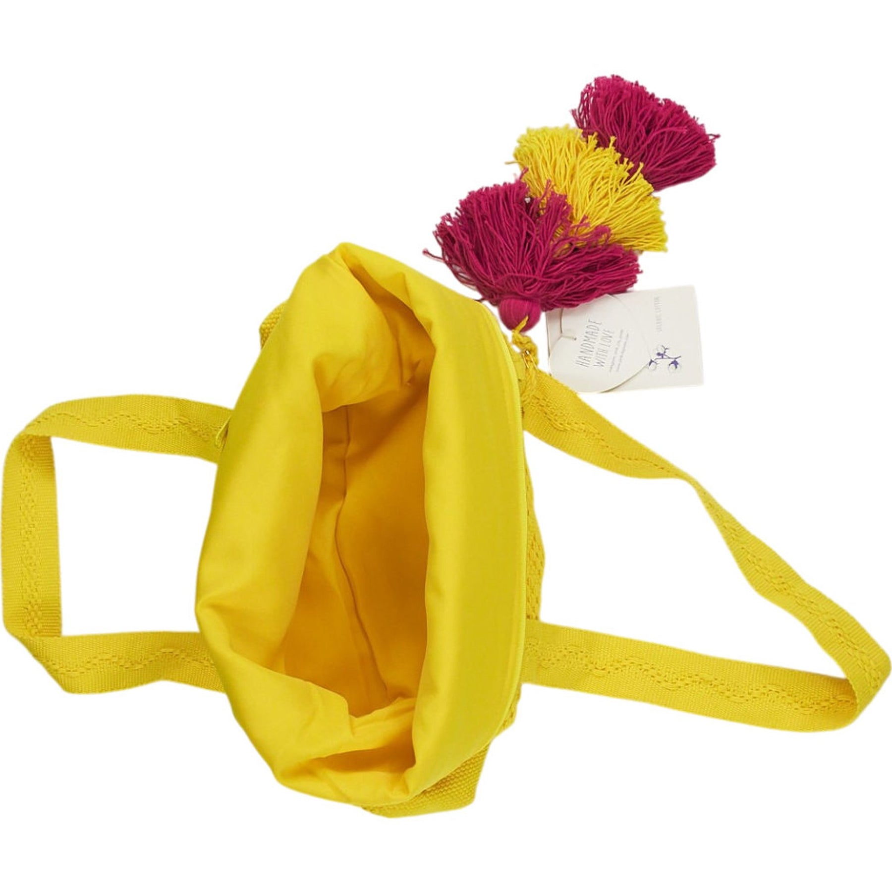 Pink City Prints Yellow Tote Bag