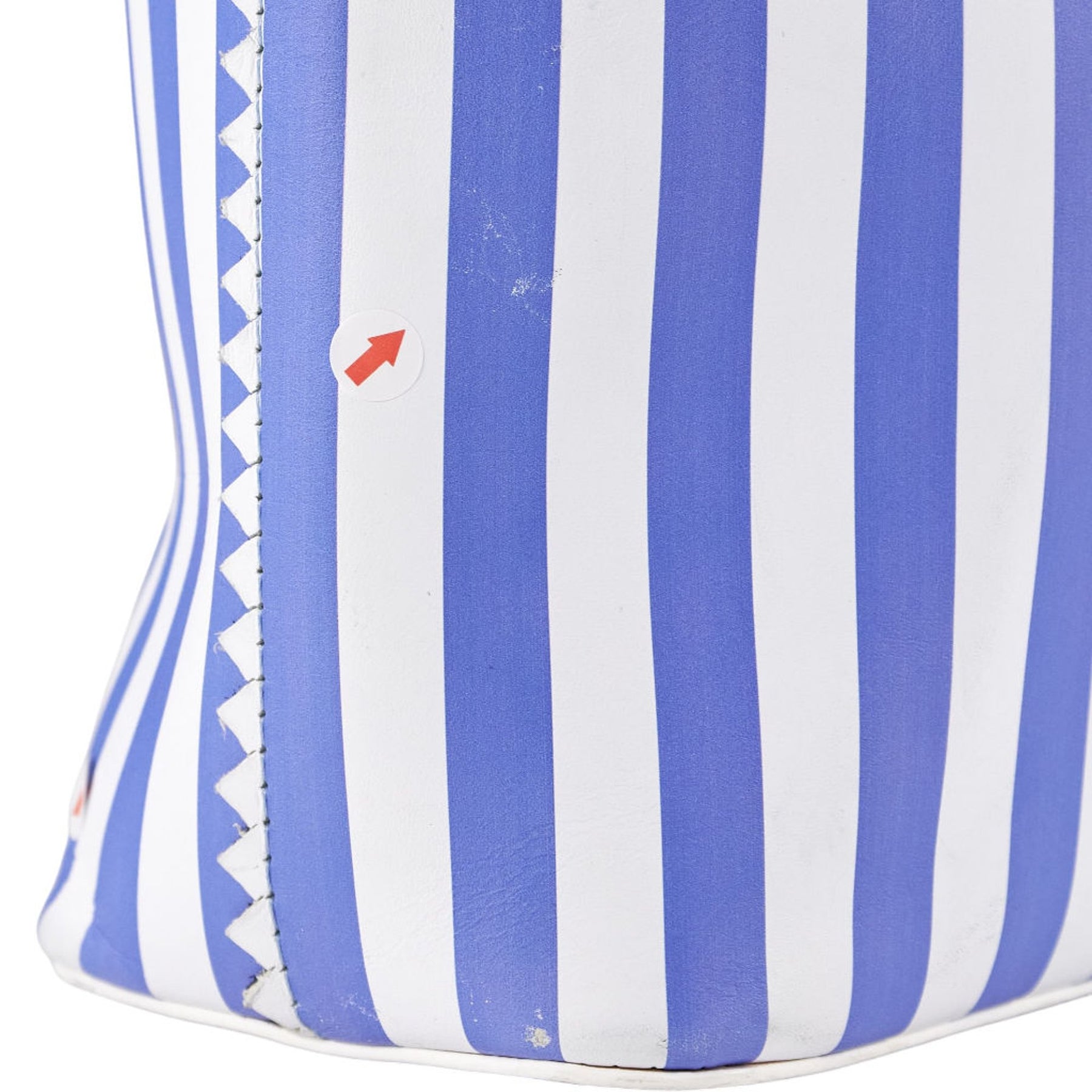 Mother of Pearl Blue White Striped Bag